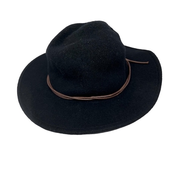 Britton Mesa Fedora Style Felt Black Hat | One Size Fits Most NWT - Picture 2 of 4